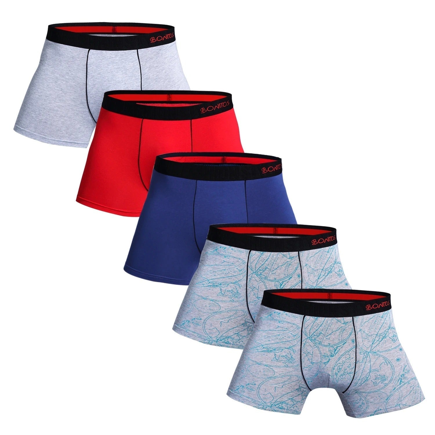 Pack mixte de 5 Boxershorts