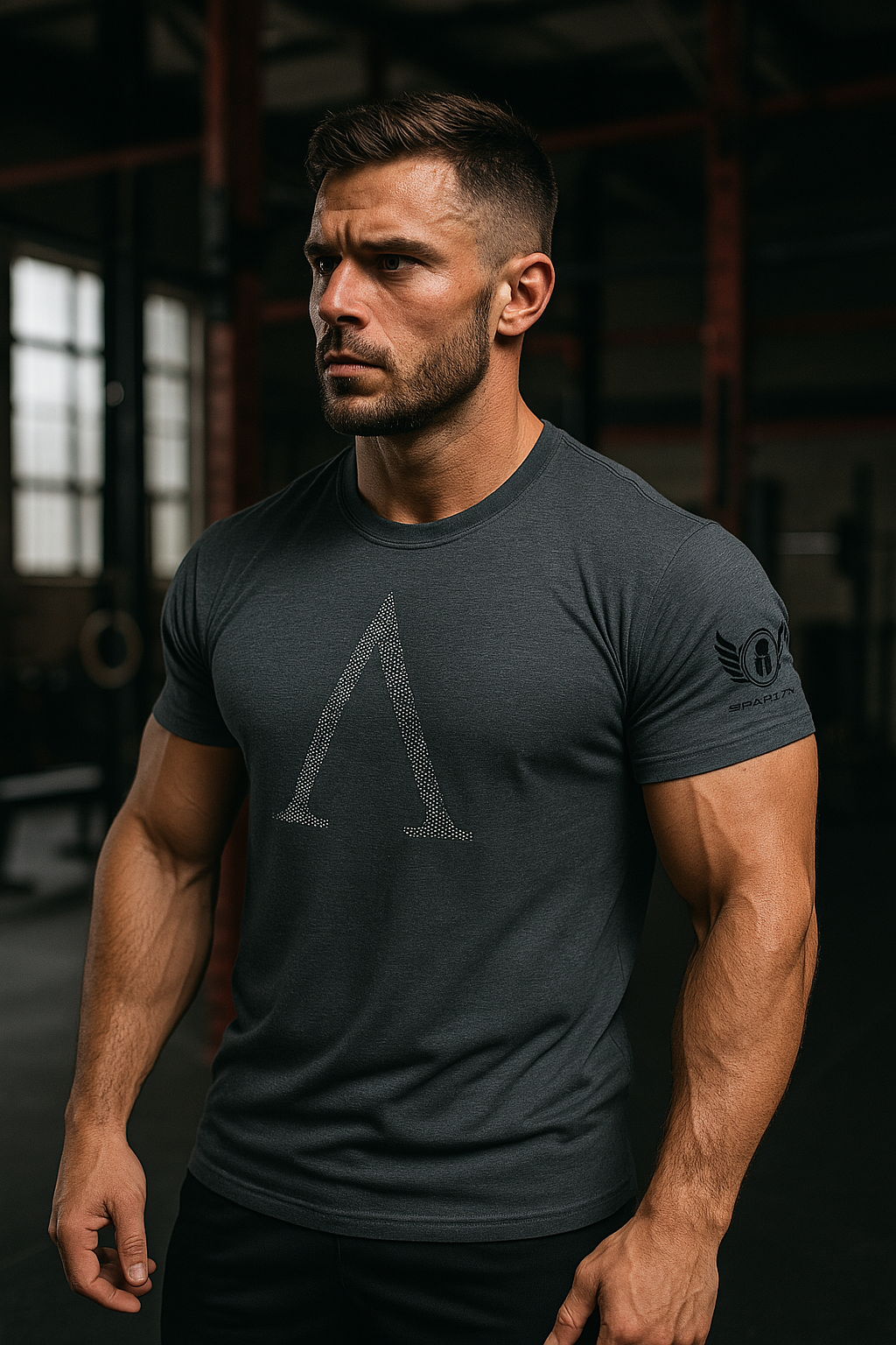 Spartan Symbol Hex Camo Gym T-Shirt