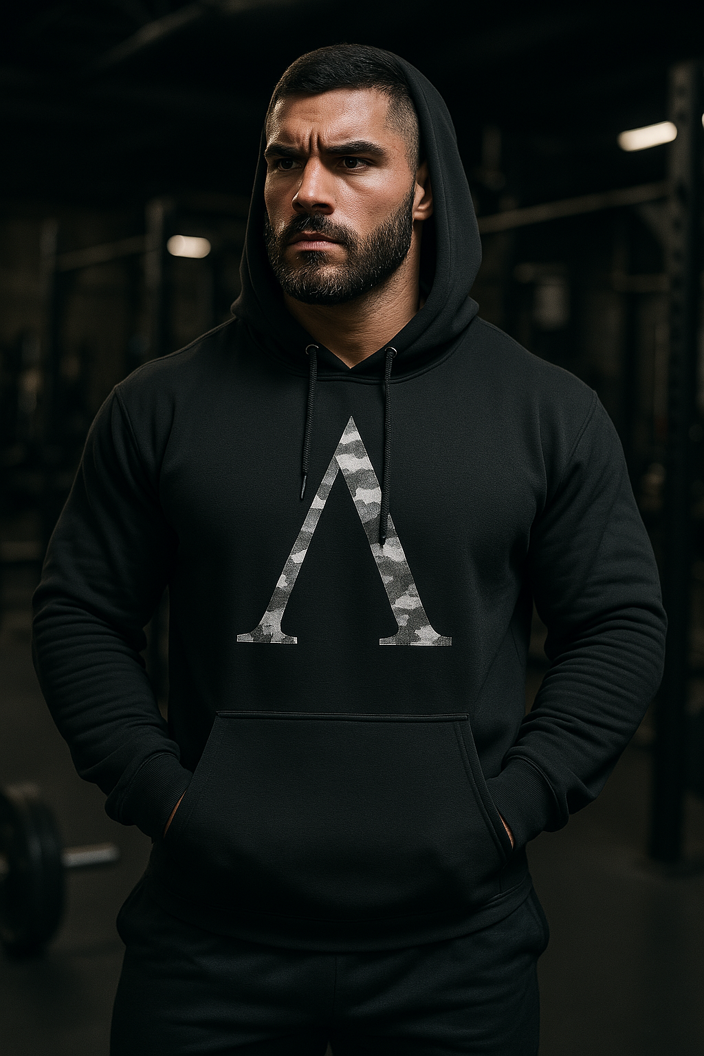 Spartan Symbol Winter Camo - Gym Hoodie