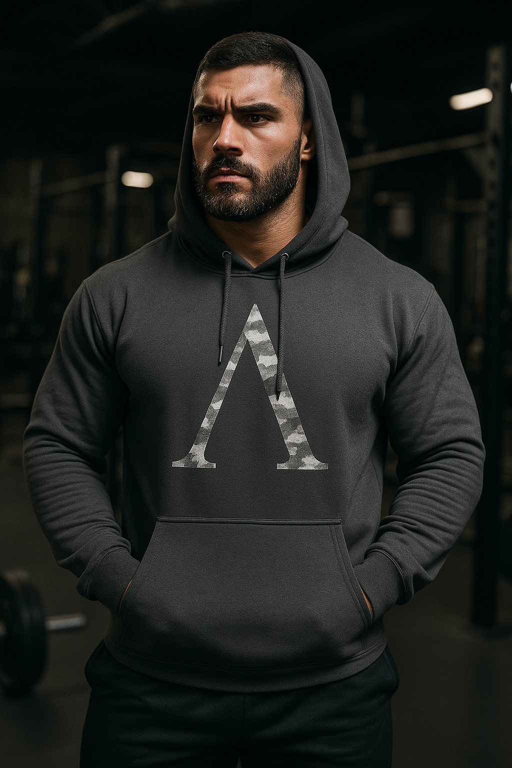 Spartan Symbol Winter Camo - Gym Hoodie