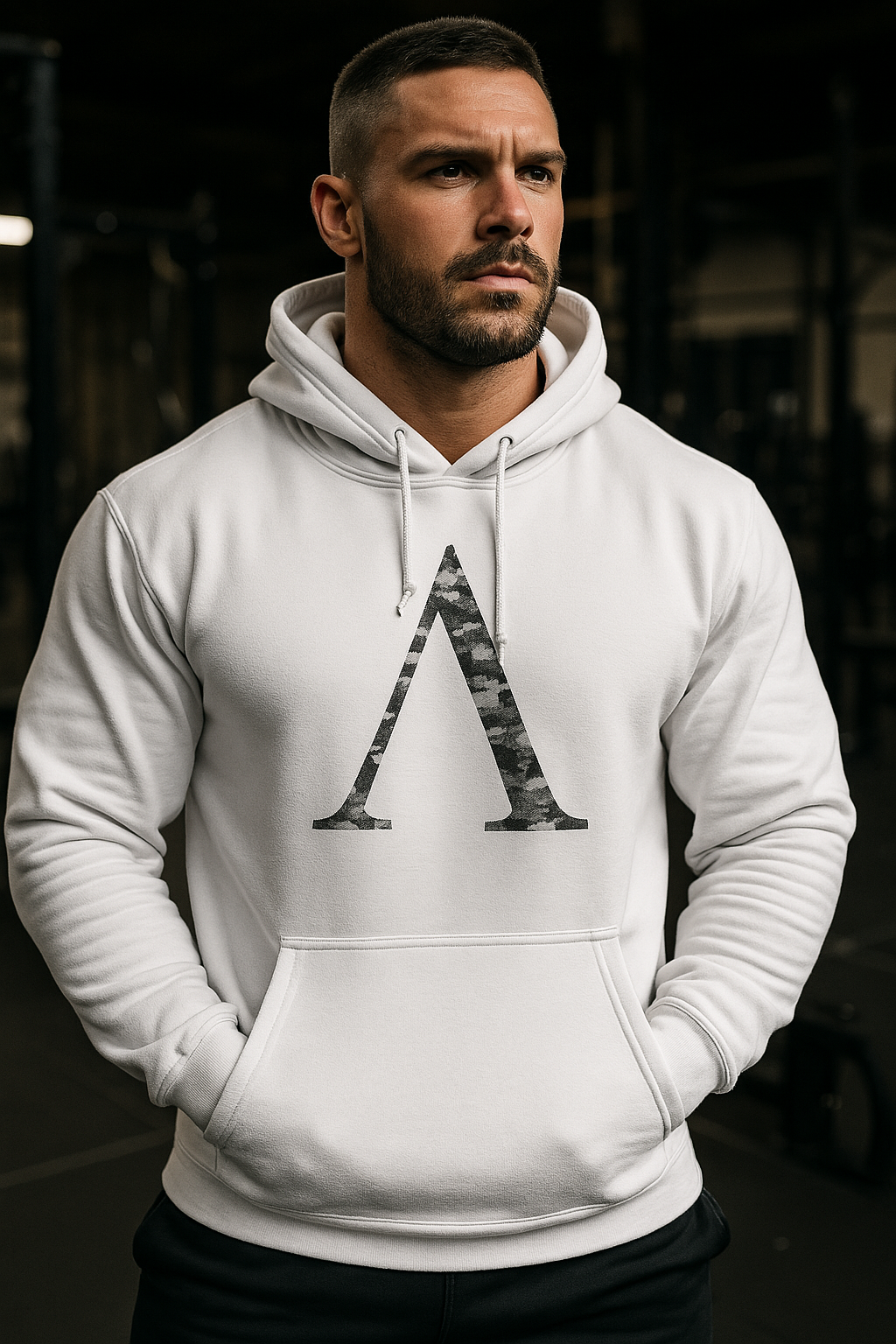 Spartan Symbol Hex Camo - Sweat à capuche de gym