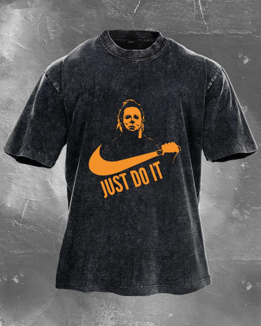 Just Do It T-shirt délavé pour hommes
