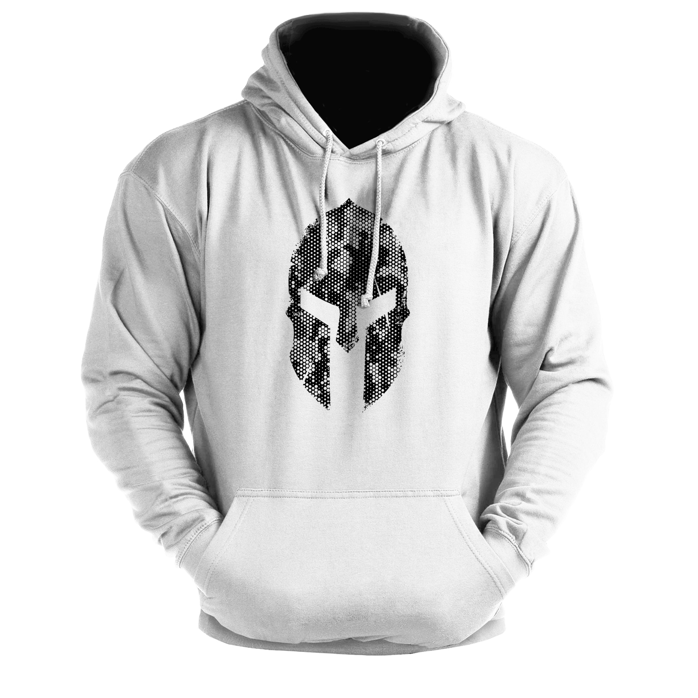 Spartan Helmet Hex Camo - Gym Hoodie