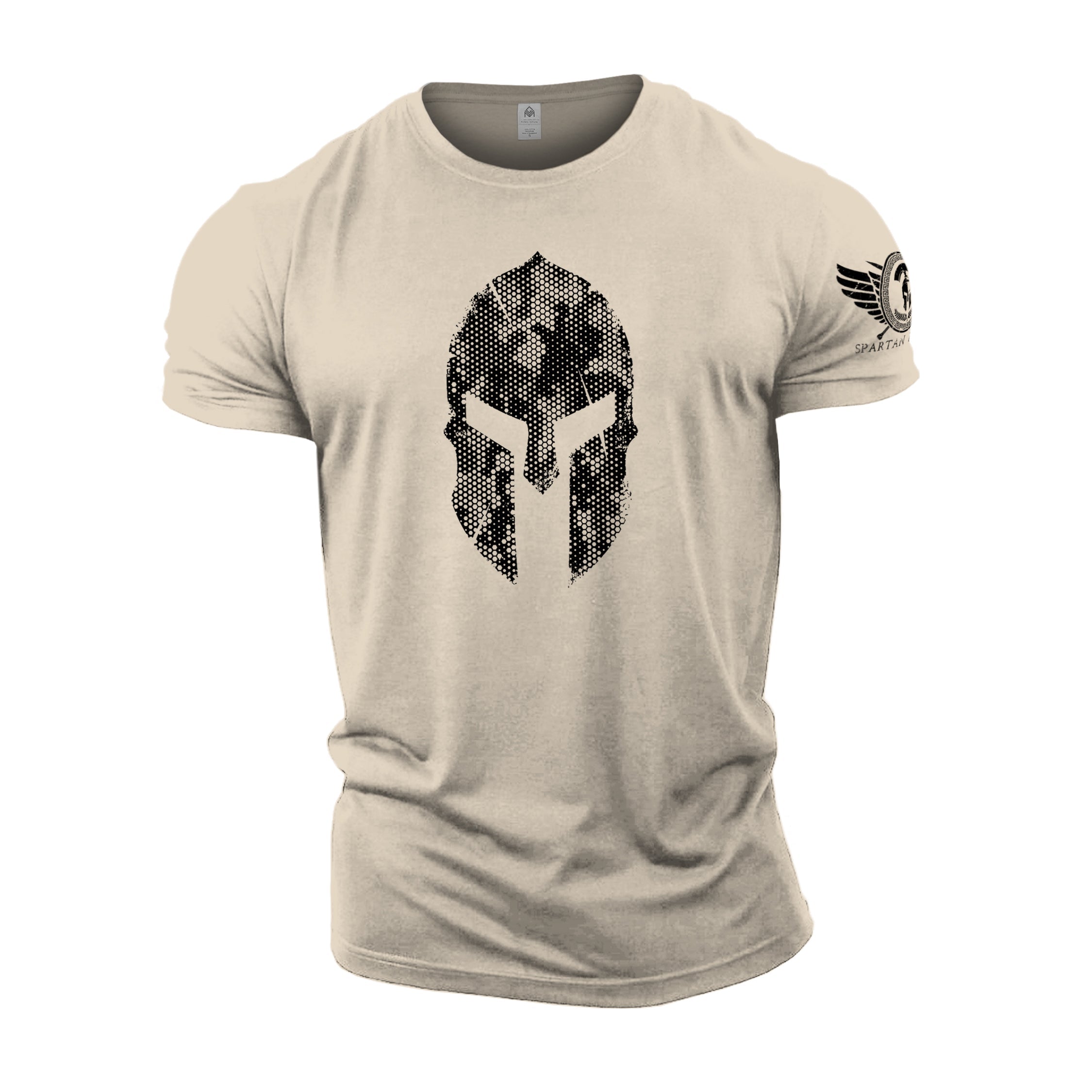 Spartan Helmet Hex Camo - Gym T-Shirt