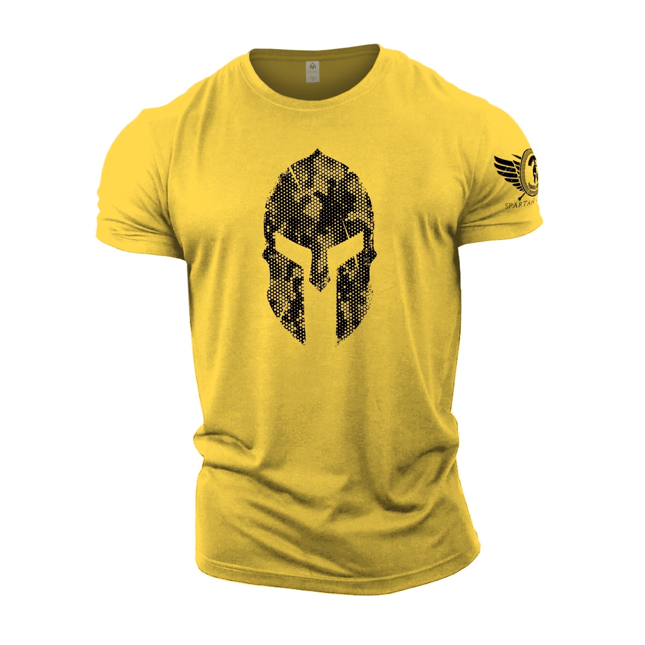 Spartan Helmet Hex Camo - Gym T-Shirt