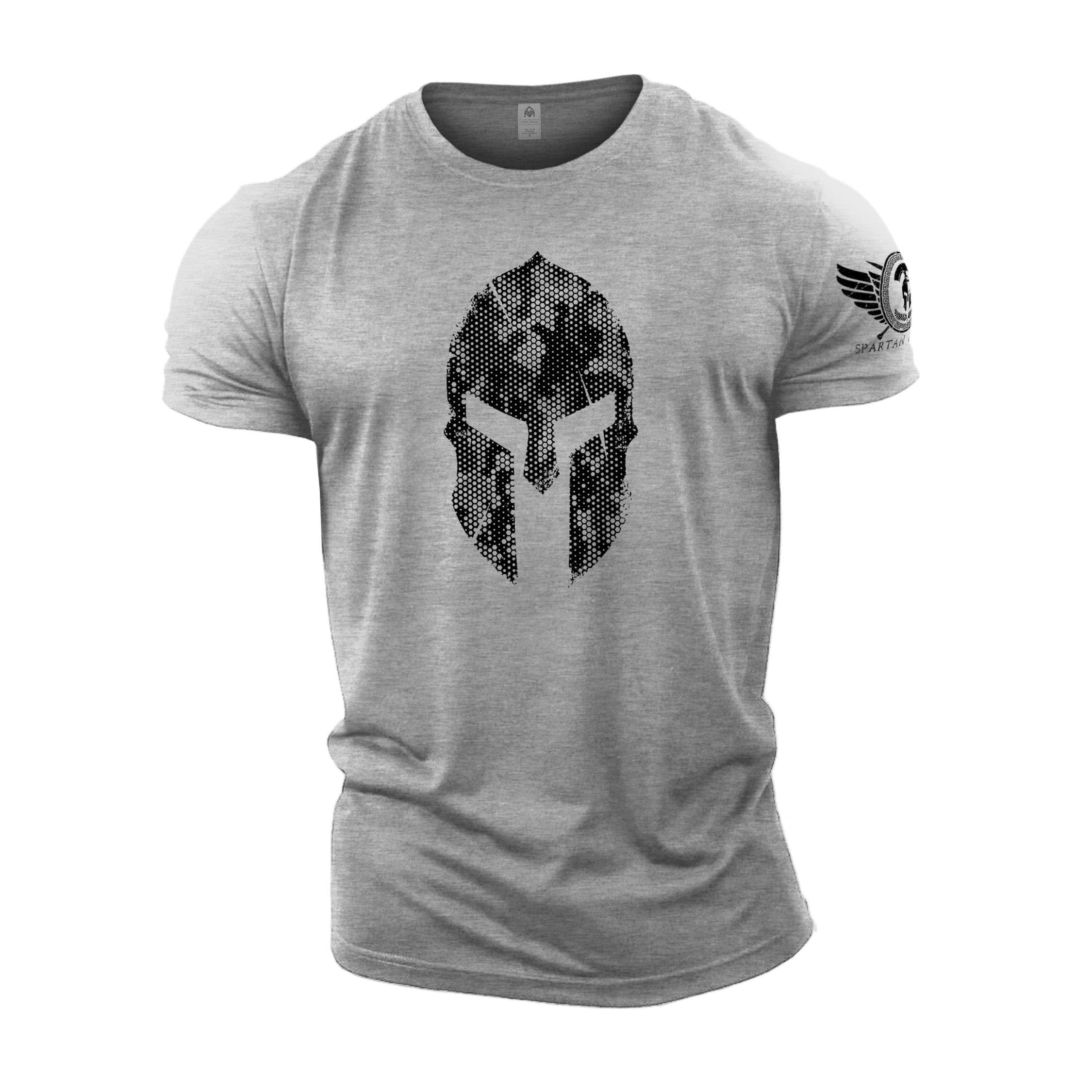 Spartan Helmet Hex Camo - Gym T-Shirt