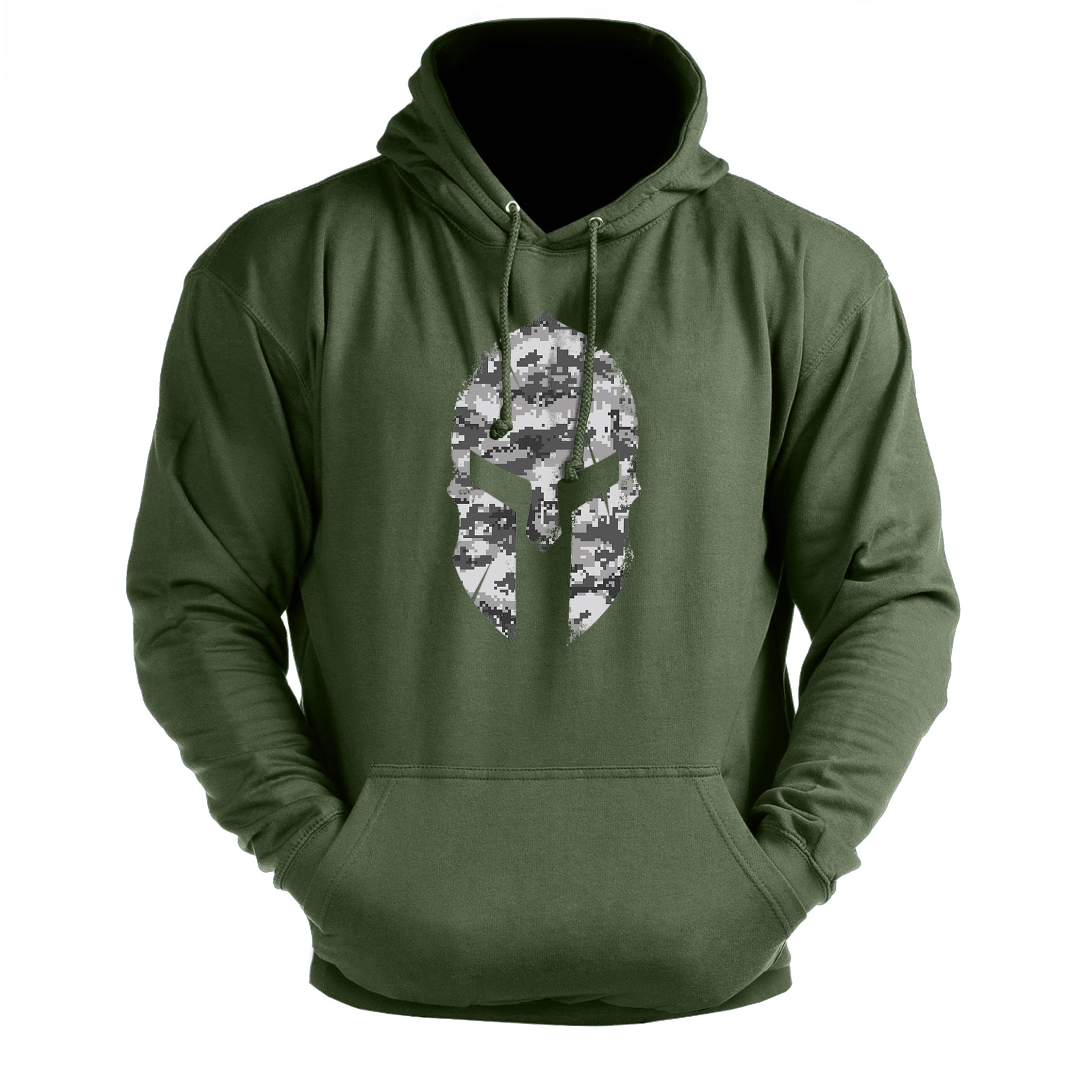 Spartan Helmet Winter Camo - Gym Hoodie