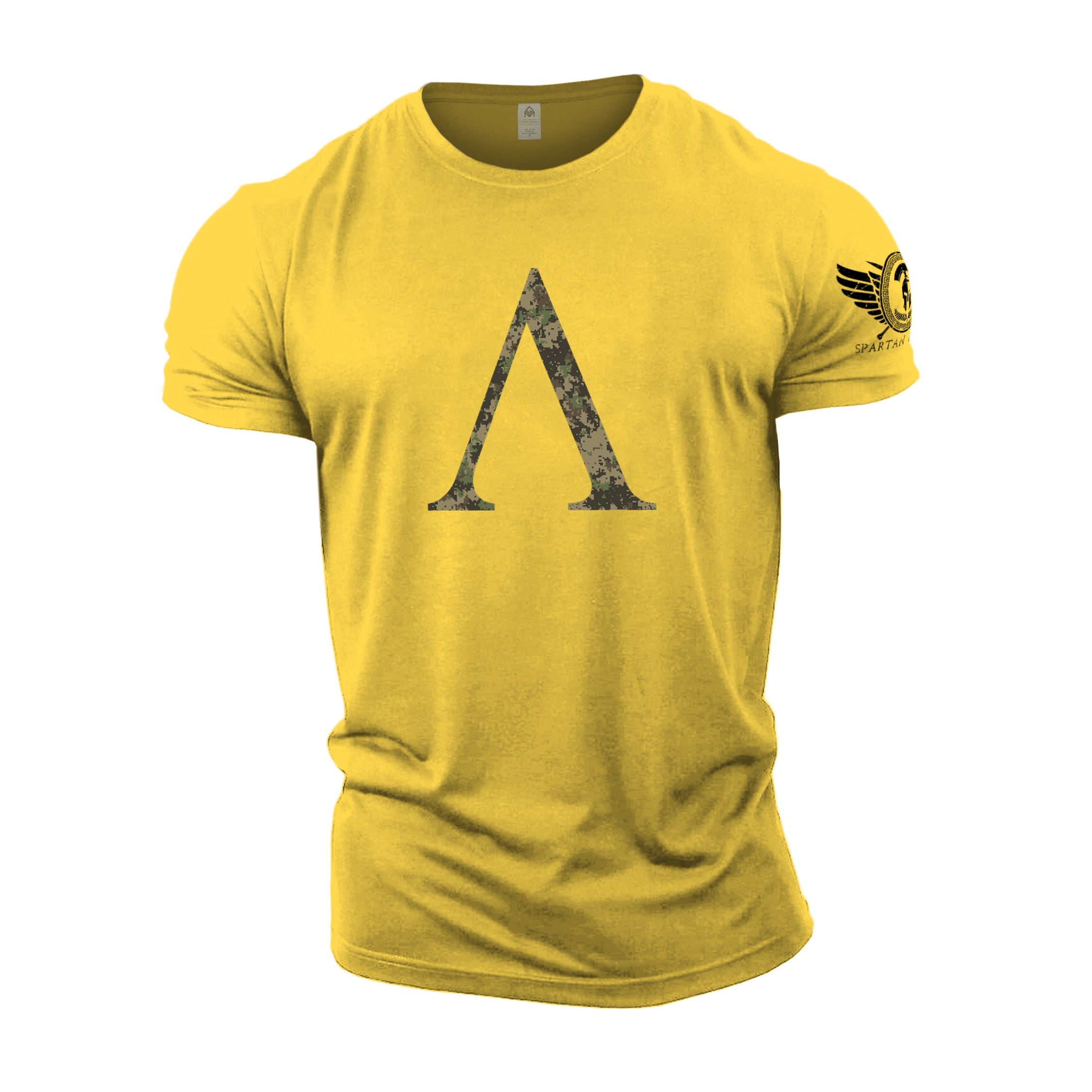 Spartan Symbol Woodland Camo - Gym T-Shirt