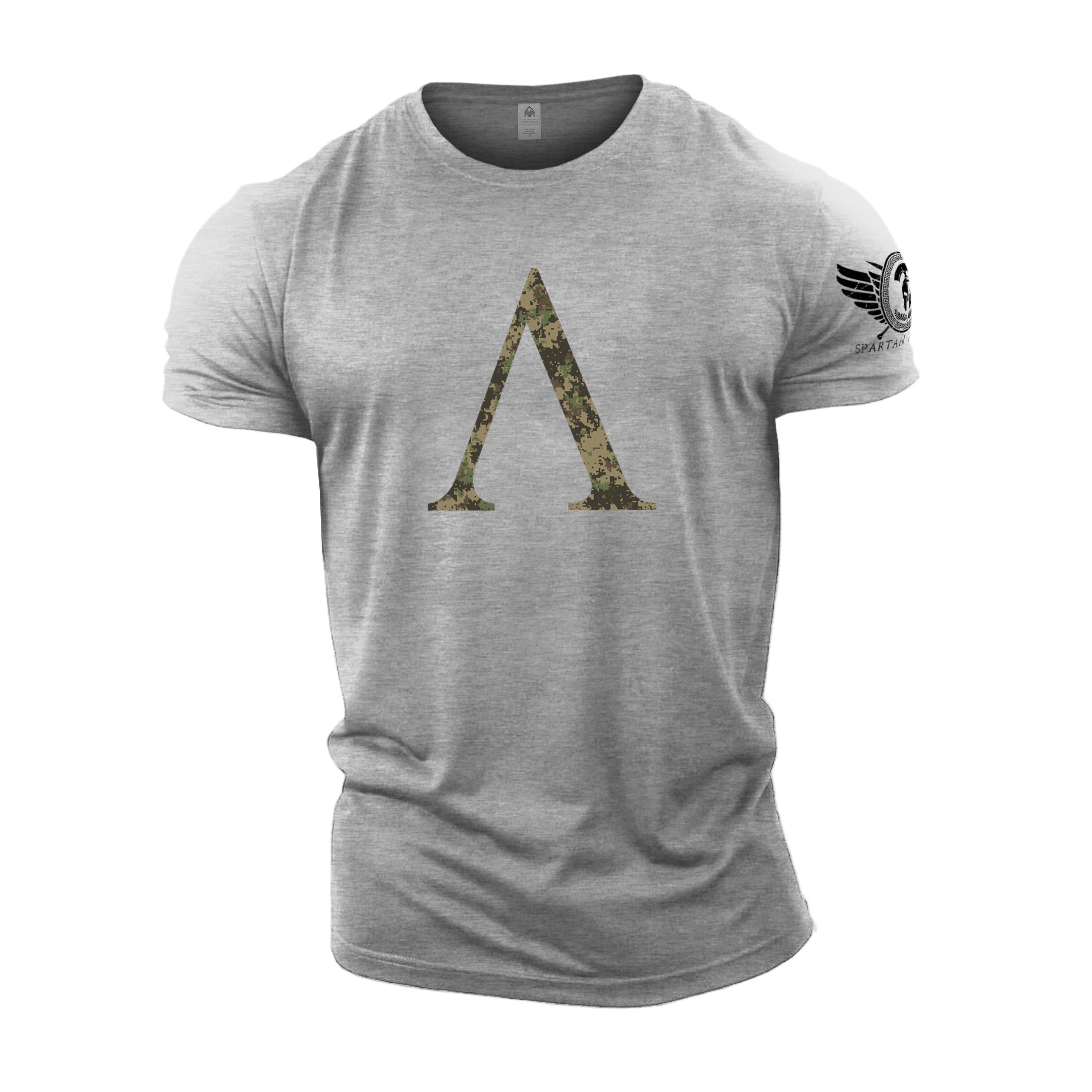 Spartan Symbol Woodland Camo - Gym T-Shirt