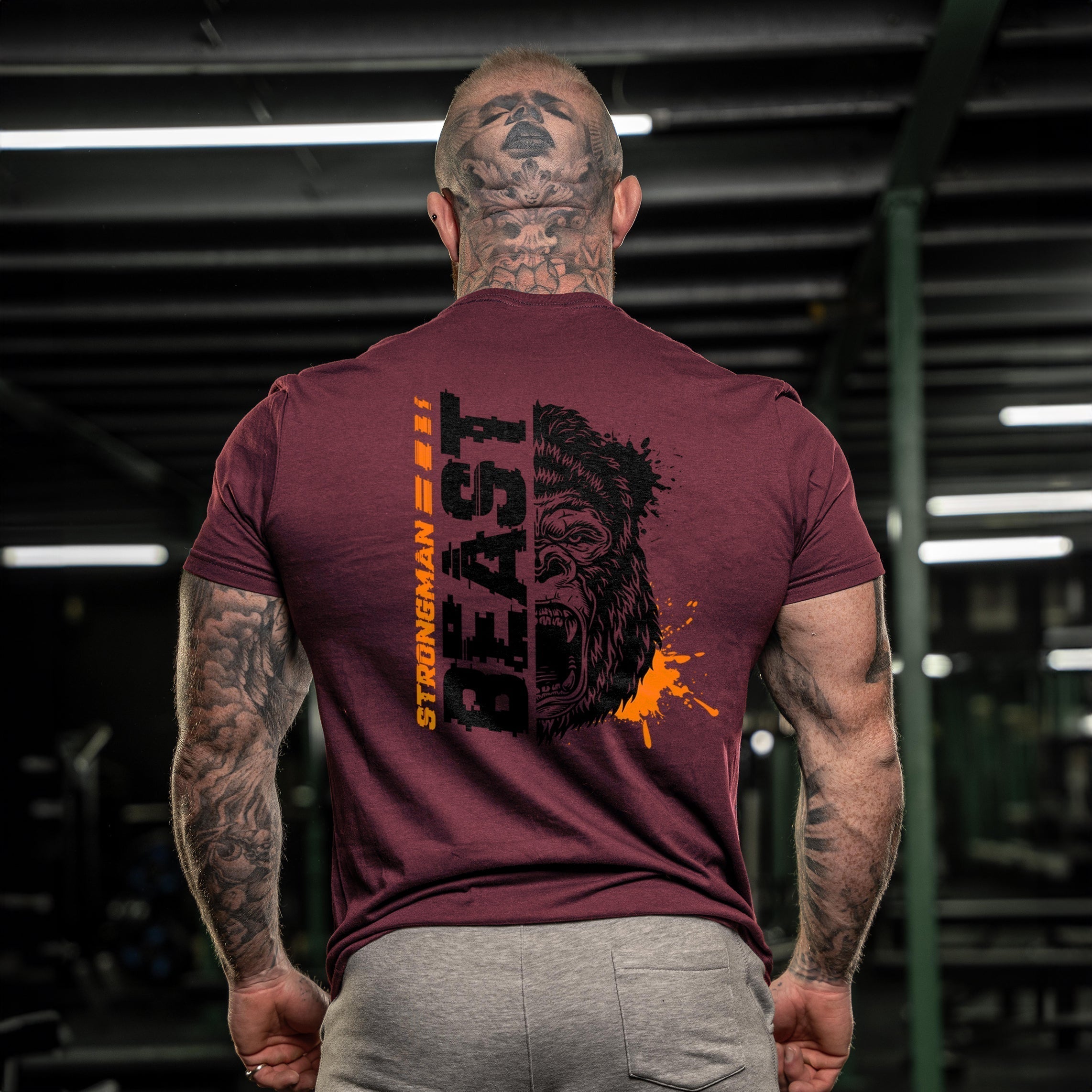 Strongman Beast Orange - T-shirt de sport